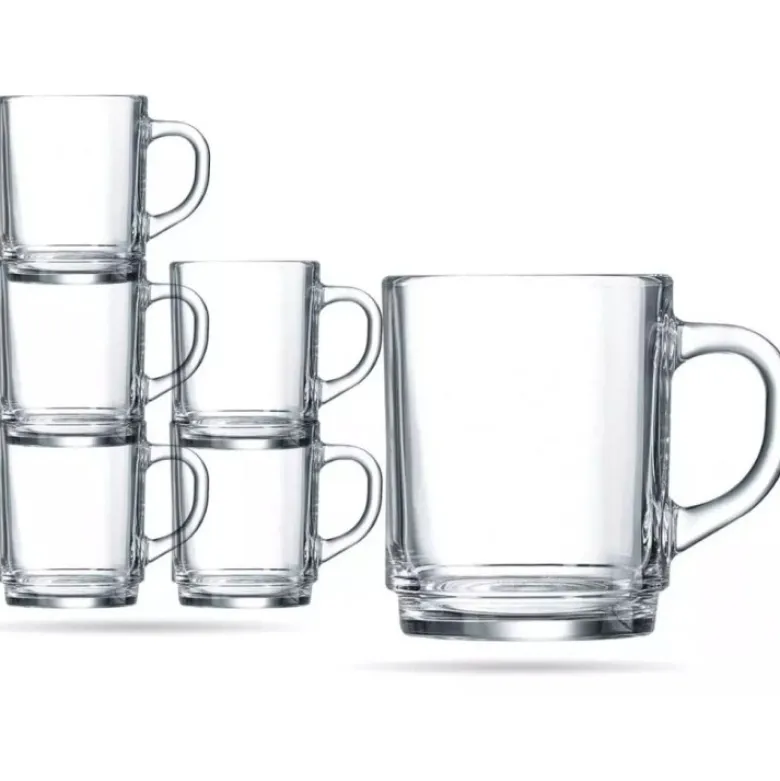 Kubek przezroczysty Florina 250 ml zestaw 6 szklanek