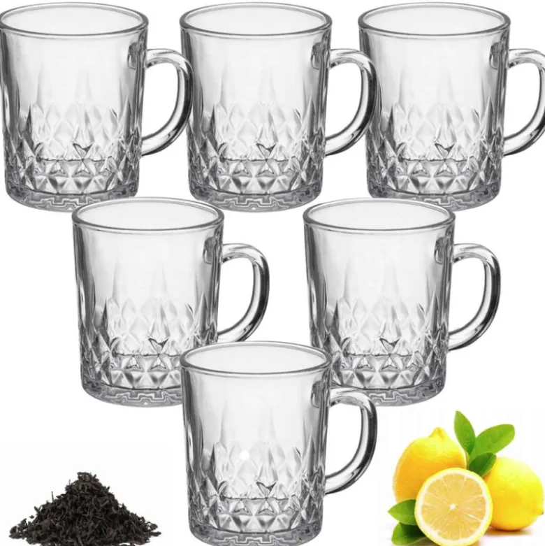 Kubek przezroczysty szklanka Galicja Dublin 240 ml zestaw 6 szklanek