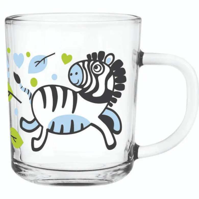 Kubek szklany dla dziecka 220 ml małe szklaneczki Tola zestaw 3 sztuk Zwierzaki Glasmark