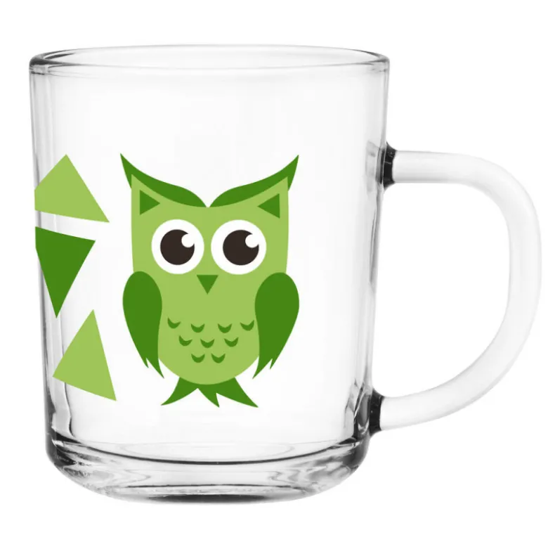 Kubek szklany dla dziecka 200 ml małe szklaneczki Tola zestaw 3 sztuk Sowy Glasmark
