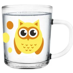 Kubek szklany dla dziecka 200 ml małe szklaneczki Tola zestaw 3 sztuk Sowy Glasmark