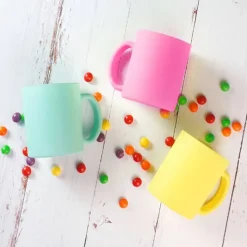 Kubki ceramiczne Glasmark Sonia 300 ml żółty matowy zestaw 6 kubków