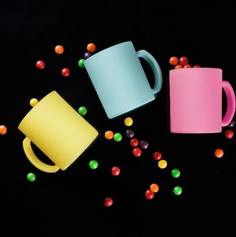 Kubki ceramiczne Glasmark Sonia 300 ml żółty matowy zestaw 6 kubków