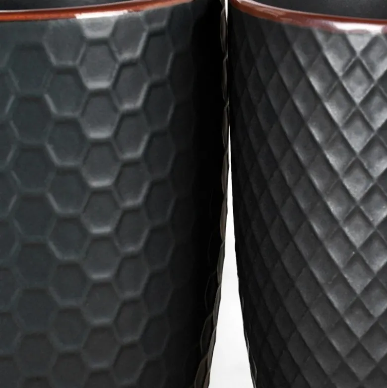 Kubki ceramiczne 400 ml zestaw 4 sztuk kubek z uchwytem pudełko prezentowe Vilde