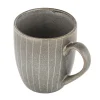 Kubki porcelanowe Florina Stripes Gray 380 ml do kawy herbaty zestaw szare