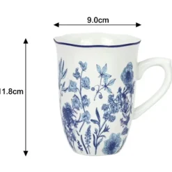 Kubki porcelanowe 380 ml komplet 6 kubków Colette Florina
