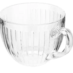 Kubki ryflowane 460 ml Altom Venus duże filiżanki do kawy i herbaty szklane zestaw 6 sztuk