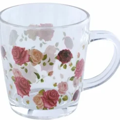 Kubki szklane 350 ml Altom Róża zestaw 6 sztuk szklanka z uchwytem pudełko prezentowe