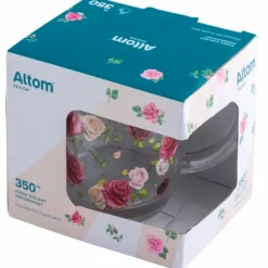 Kubki szklane 350 ml Altom Róża zestaw 6 sztuk szklanka z uchwytem pudełko prezentowe