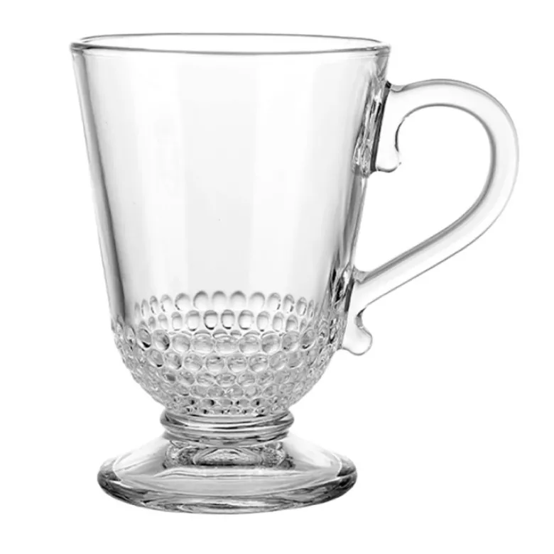 Kubki szklane 320 ml szklanki na stopce zestaw 6 szklanek Florina Verona