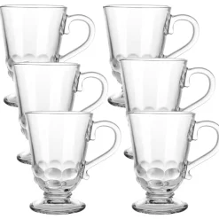 Kubki szklane 320 ml szklanki na stopce zestaw 6 szklanek Altom Siena Korale