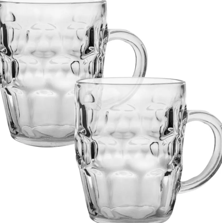 Kufle do piwa Florina Beer 550 ml z uchem szklany zestaw 6 sztuk