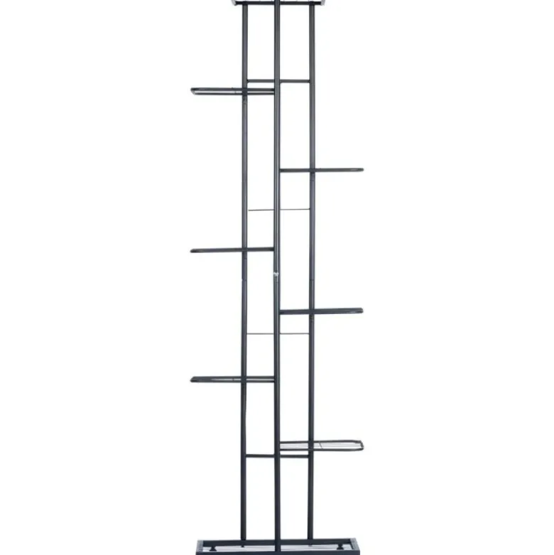 Kwietnik metalowy 142 cm czarny 8-poziomowy stojak na kwiaty i dekoracje Vilde