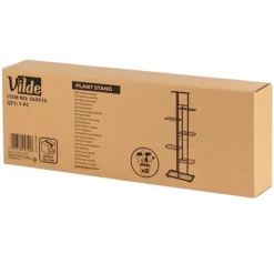 Kwietnik metalowy 126 cm czarny 7-poziomowy stojak na kwiaty i dekoracje Vilde