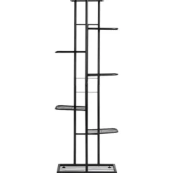 Kwietnik metalowy 126 cm czarny 7-poziomowy stojak na kwiaty i dekoracje Vilde