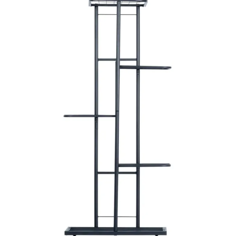 Kwietnik metalowy 96 cm czarny 5-poziomowy stojak na kwiaty i dekoracje Vilde