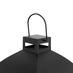 Lampiony latarnie ozdobne 29/38 cm Altom Design latarenki metalowe czarne zestaw 2 szt.