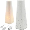 Lampka nocna ceramiczna 28CM porcelana ozdoba biała nowoczesna Tragar