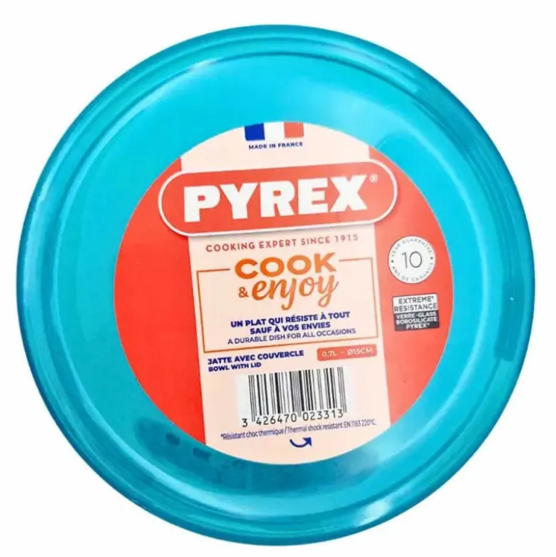 Miska żaroodporna 700 ml salaterka 15 cm naczynie z pokrywką Cook&Enjoy Pyrex 178 P