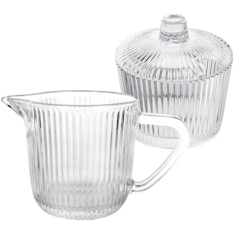 Mlecznik szklany 200 ml z cukiernicą 210 ml kompletny zestaw kuchenny Altom Design Selena