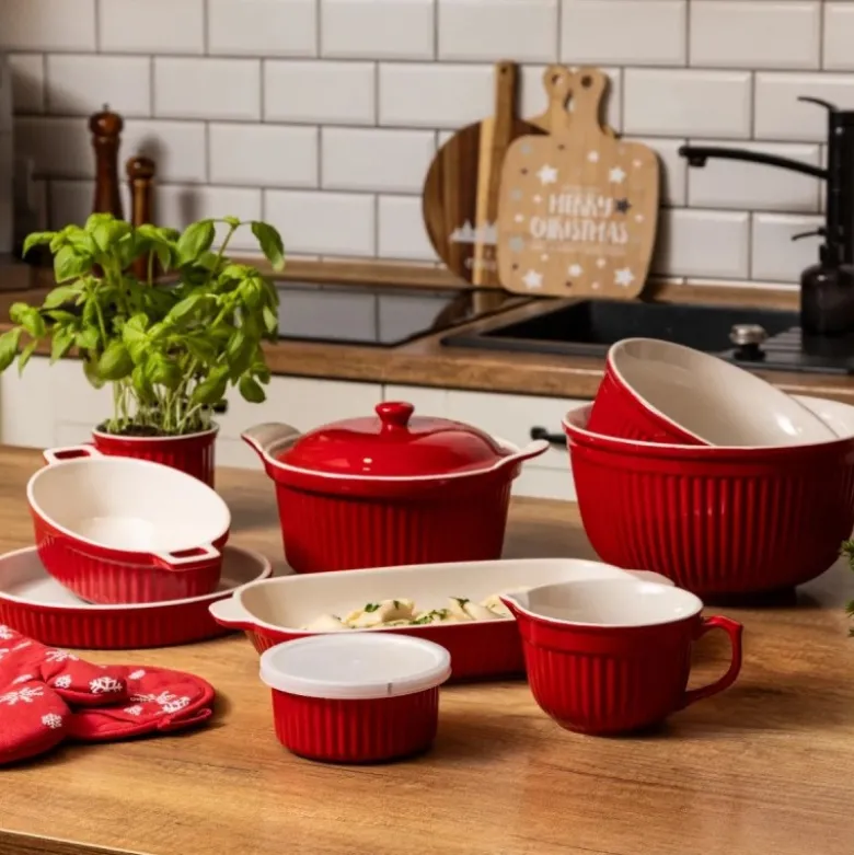 Naczynie do zapiekania ceramiczne 27 cm czerwone Altom Design Red Chilli