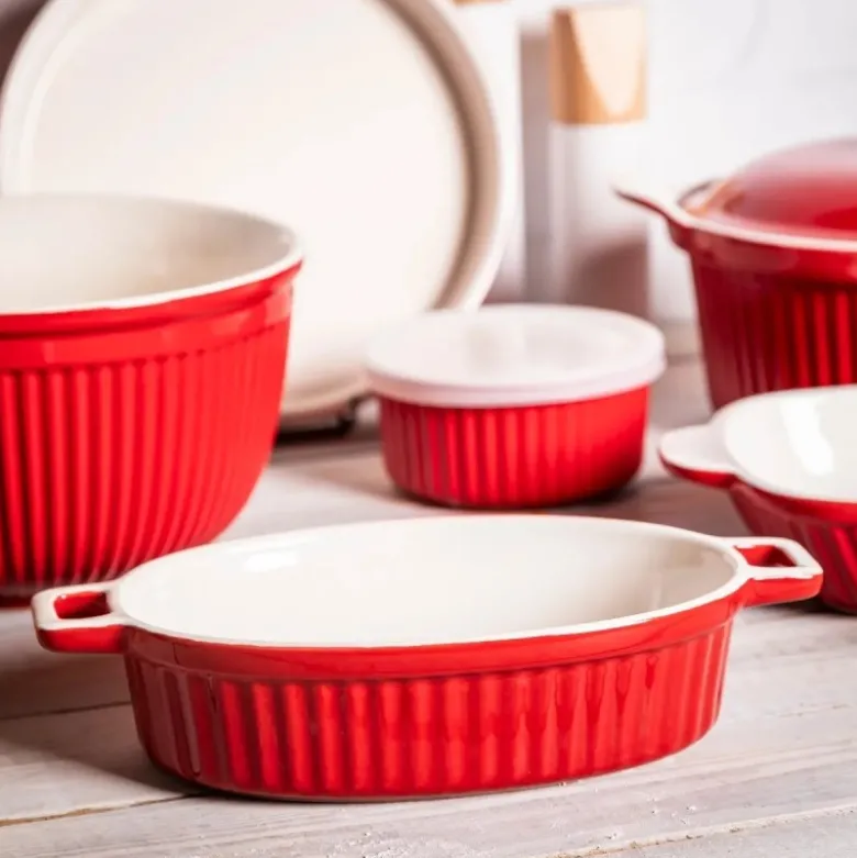 Naczynie do zapiekania ceramiczne 27 cm czerwone Altom Design Red Chilli