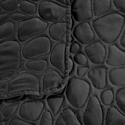 Narzuta na łóżko pikowana 200x220 cm Cotton World czarna 2613