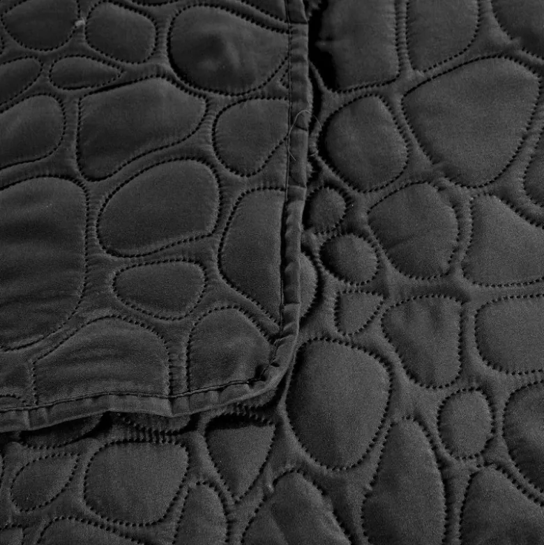 Narzuta na łóżko pikowana 200x220 cm Cotton World czarna 2613