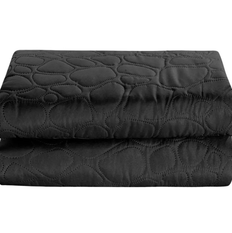 Narzuta na łóżko pikowana 200x220 cm Cotton World czarna 2613