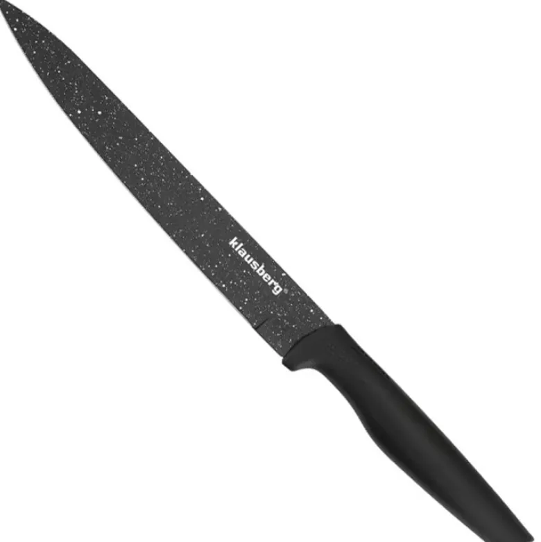Noże kuchenne z powłoką marmurową zestaw 6 elementowy z obieraczką Klausberg KB 7613