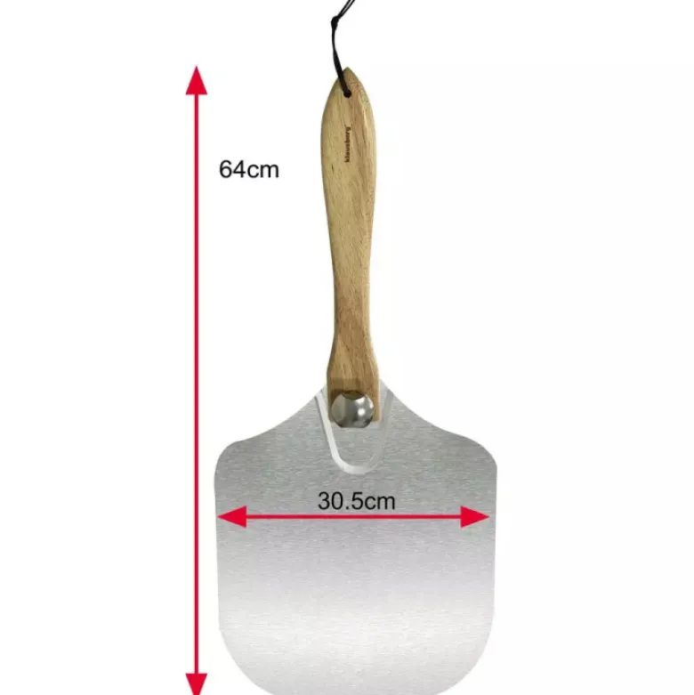 Łopatka do pizzy stalowa szufla duża taca 30.5 cm kwadratowa Kinghoff KH 7641
