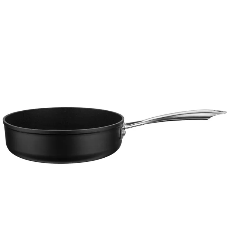 Patelnia aluminiowa głęboka na indukcję i gaz Florina Stix czarna aluminium 24 cm 2,5 l