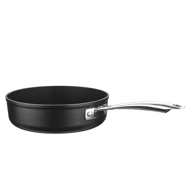 Patelnia aluminiowa głęboka na indukcję i gaz Florina Stix czarna aluminium 24 cm 2,5 l