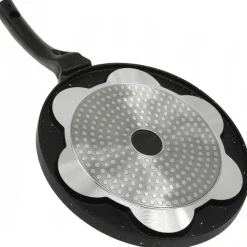 Patelnia do naleśników 26cm czarna powłoka marmurowa z buźkami Krisberg KR 5118
