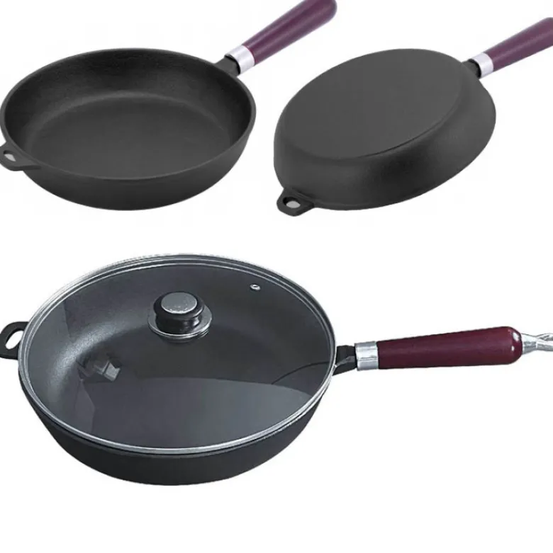 Patelnia żeliwna 24 cm Krisberg KR 2565 z pokrywką ciężka na indukcję