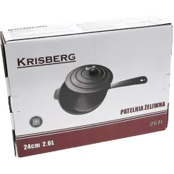 Patelnia żeliwna Krisberg KR 2571 ciężka 24 cm indukcja gaz