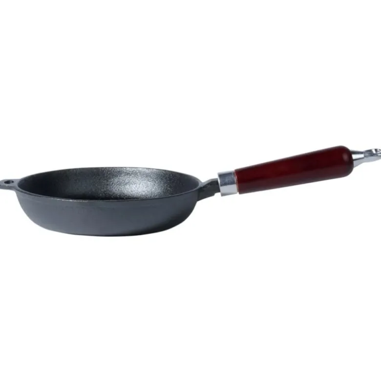 Patelnia żeliwna z drewnianą rączką CAST LINE 20 cm na indukcje gaz ognisko Vilde