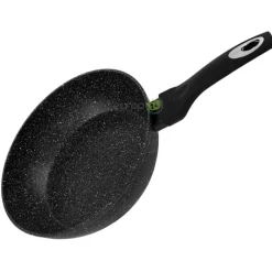Patelnia głęboka z pokrywką 20 cm mała Krisberg KR 2677 powłoka marmurkowa indukcyjna gaz