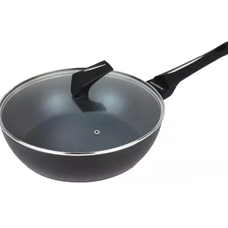 Patelnia głęboka z pokrywką 28 cm powłoka marmurkowa Klausberg KB 7692
