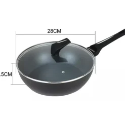 Patelnia głęboka z pokrywką 28 cm powłoka marmurkowa Klausberg KB 7692