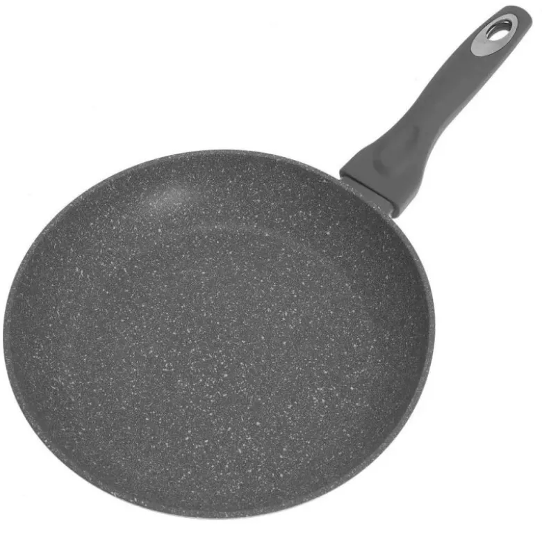 Patelnia głęboka z pokrywką 24 cm średnia powłoka szary marmurek Klausberg KB-7316 indukcyjna gaz