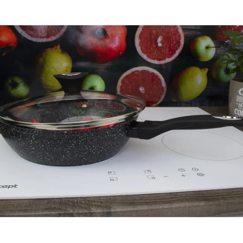 Patelnia głęboka z pokrywką Klausberg KB 7296 Granitowa indukcyjna 28 cm