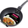 Patelnia głęboka z powłoką marmurową duża 32 cm WOK indukcja KM 4137 Kamille
