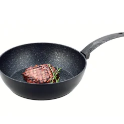 Patelnia głęboka z powłoką marmurową duża 32 cm WOK indukcja KM 4137 Kamille