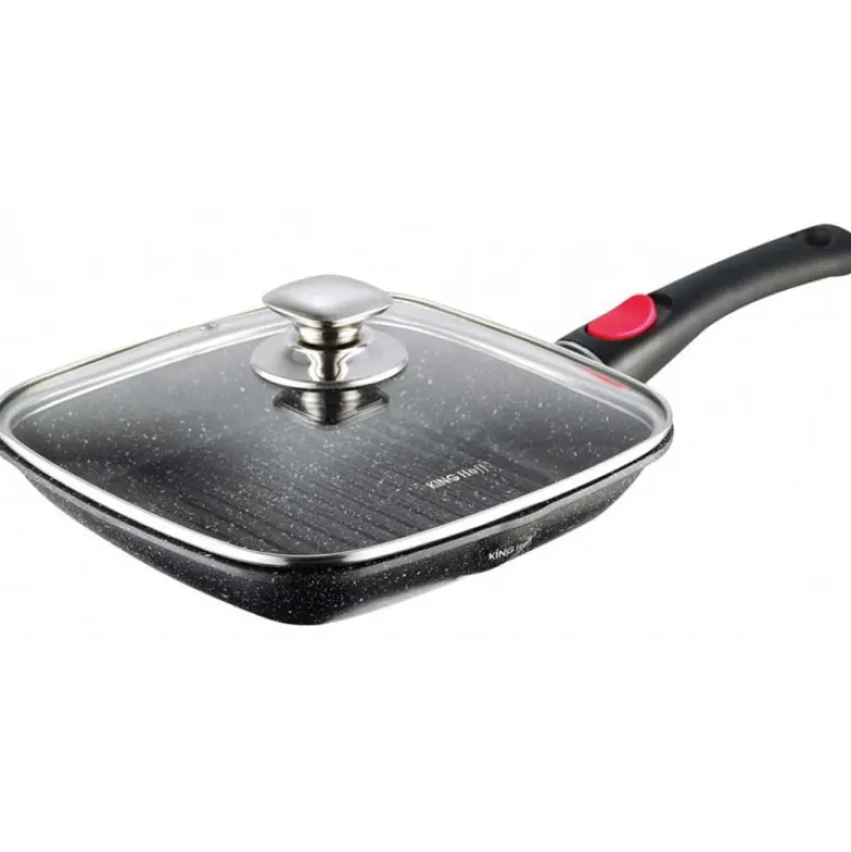 Patelnia granitowa grillowa Kinghoff KH 1510 24x24 kwadratowa