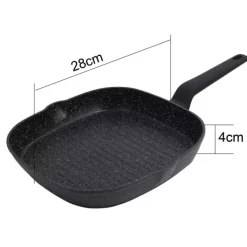Patelnia grillowa kwadratowa 28 cm z powłoką marmurkową Klausberg KB 7662