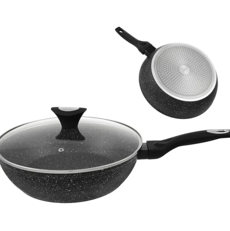 Patelnia Klausberg KB 7295 Granitowa indukcyjna z pokrywką 24 cm
