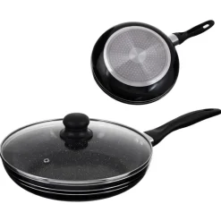 Patelnia na indukcję Edenberg EB 765 - 22cm MARMUR + pokrywka