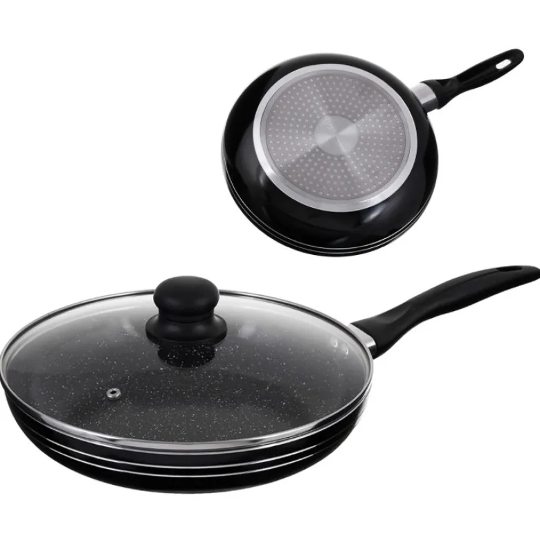 Patelnia na indukcję Edenberg EB 765 - 22cm MARMUR + pokrywka