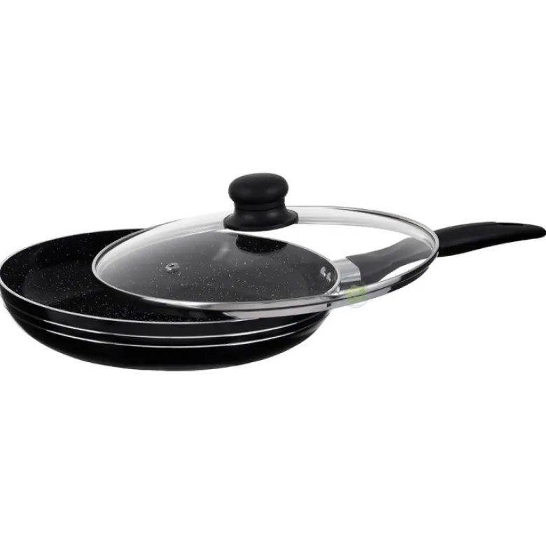 Patelnia na indukcję Edenberg EB 765 - 22cm MARMUR + pokrywka